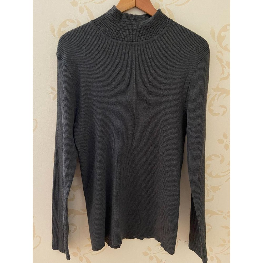 Versace Classic Men's Ribbed Gray Wool Blend Sweat